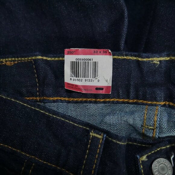 Levi's 550 Men's Size 32x36 Relaxed Fit Tapered Leg Jeans Stretch Blue Denim NWT - Picture 11 of 14